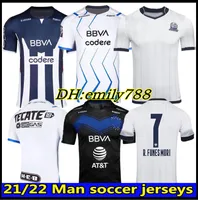 2021 2022 Rayados Monterrey Football Jerseys Home Away 3ème R.Funes Mori m.Meza 21 22 Football T-shirt pour adulte