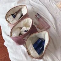 Crema de lienzo bolsa de maquillaje sólido lavado Mano Mano versión simple práctico ocio y gran capacidad cosmética