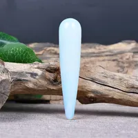 Natural Opal Crystal Beauty Acupoint Massage Stick Small Head Oil Essential Oil Jade Health Spa Massage Energy Stone