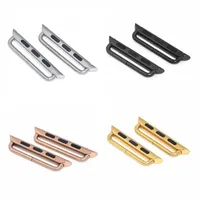 Smart straps Connector Adapter For Apple Watch Stainless Steel for iwatch 123456 Band Strap Connectors 38mm 40mm 42mm 44mm Seamless Aluminum Wrist Linker 4 Colors