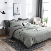 Bedding Sets Sisher Solid AB Side Set Simple King Size Modern Luxury Duvet Cover Queen Double Single Bed Linens Brief Bedclothes