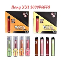 Bang XXL Tek Kullanımlık E Sigara Cihazı 800 mAh Pil Önceden doldurulmuş 6 ml Pod 2000 Puffs XXTRA Kitleri Vape Pen VS Bar Artı Pro ABD Depo stokta