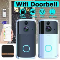 Smart Video Campainha Visual Doorbell Wifi Door Bell M7 166 Universal HD Interfone multifuncional de dois sentidos Câmera de anel de áudio H1111