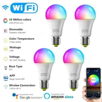 Strings 10W WiFi Smart Light Bulb E27 LED Bluetooth Dimmable Lamp RGB+CWork With Alexa Google Home Remote Controller Timer Function