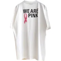 2020SS 클래식 로고 디자인 티 남성 여성 캐주얼 우리는 태그 내부 핑크 티셔츠 고품질 탑스 BB 파리 대형 큰 크기의 여분 옷 플러스