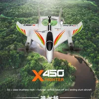 Cevennesfe XK X450 RC Uçak 2.4G Uzaktan Kumanda Fırçasız Dublör Dikey Kalkış ve Açılış Planör Düzlemi 211027
