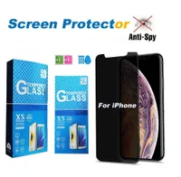 Anti-spy Tempered Glass Protector Film Privacy Screen Protectors for iPhone 13 12 11 Pro Max XR XS X 6 7 8 Plus With retail package