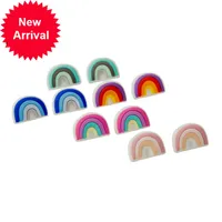 Designer in silicone 50pcs Rainbow Perle gratuite BPA BPA Food Grade Bambino FAI DA TE Collana Gioielli Teether Toys Accessory Pendant TKXH