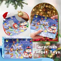 Christmas Advent Calendar For Kids Holiday Countdown With 24 Pcs Micro Lovely Silicone Doll Key Ring 211018