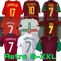 1998 1999 2010 2012 2012 2002 2004 maglie di calcio retrò Rui Costa Figo Ronaldo Nani Camicie da calcio Camisetas de Fútbol Portogallo Uniformi S-XXL