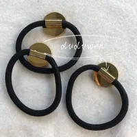 good quality! fashion symbol hair ties party band fashion buckle C fashion elastic hair rope collection hairband VIP with cards