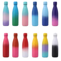 500 ml sport buitenshuis thermoses reizen waterflessen geïsoleerde fles cup cola vorm 304 roestvrij staal kleurrijke draagbare thermoscups A59