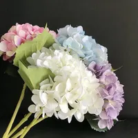 Artificial Real Touch Flowers Color Puro Big Candy Color Hydrangea Flower Tabla de boda Party Party Decorativo WY299 ZWL