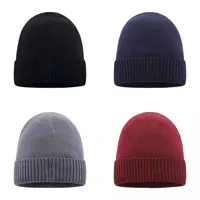 고품질 판매 겨울 비니 남자 여자 레저 뜨개질 폴로 비니 파카 머리 커버 모자 야외 애호가 패션 겨울 니트 모자 두개골 모자