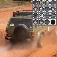 Couverture de pneu de roue de secours universelle Cuir PVC pour Jeep Kia Hummer Mitsubishi Lada 4x4 VW