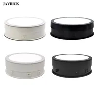 Jewelry Pouches, Bags JAVRICK 15 20cm Electric Turntable Display Stand LED Light Rotating Table Watch Bracelet Holder For Pography Props