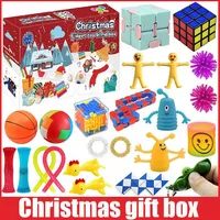 Nowe Boże Narodzenie Blind Box Fidget Zabawki 24 Days Adwent Kalendarz Świąteczny Ugniatanie Muzyka Pudełko Boże Narodzenie Odliczanie 2021 Dzieci Prezenty C2992