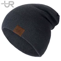 1 PC Unisex Beanie Hat urgentman 캐주얼 비니 남성 여성용 따뜻한 부드러운 니트 모자 세련된 일반 일일 겨울 모자 Y21111