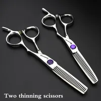 Hair Scissors 5.5 Inch 440c Steel Silver Professional Hairdressing Styling Tool Thin Set Custom Logo