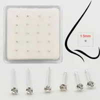 925 STERLING STORLING DE 15MM STAND STANCHE TINY NEZ PIN PERCING NARIZ bijoux 20pcs / pack