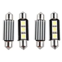 전구 4pcs / lot 고품질 36mm LED 캔버스 자동 축양 빛 인테리어 돔 램프 독서 전구 순수한 흰색