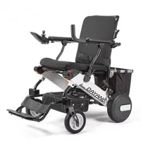 Electric aluminum alloy folding lightweight portable elderly stroller elderly disabled four Power wheelchair
