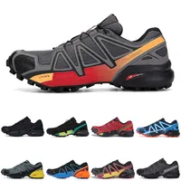 Freeshipping Speed ​​Cross 4 Outdoor Mens Sapatos Runningcross Runner IV Triplo Black Blue Trainers Homens Esportes Sapatilhas Chaussures Zapatos Jogging