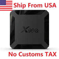 Ayez des actions dans USA X96Q TV Box Android 10.0 2 Go Ram 16 Go Smart Allwinner H313 Quad Core Netflix Youtube sans taxe sur les douanes