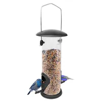 Outro pássaro fornece alimentador de pêlo alimentador de alimentação de tigela de alimentação tipo pendurado PVC ao ar livre com dois furos recipiente para decoração de jardim jarda
