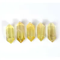 5 stücke bulk natürliche citrine doppelt terminierte weine gelbe kristallpunkte protuen