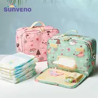 Sunveno Fashion Wet Bag Waterproof Diaper Bag Washable Cloth Diaper Baby Bag Reusable Wet Bags 23x18cm Organizer For Mom 220115