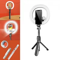 XT18S Trépied Selfie Stick avec 7,3 pouces Dimmable Bague Double Remplir le trépied de téléphones lumineux pour smartphone en direct