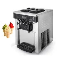 상업용 소프트 서빙 아이스크림 기계 작은 데스크탑 달콤한 콘 메이커 스테인레스 스틸 판매 2200W