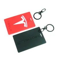 Creatieve benodigdheden Cars Geschikt voor Tesla Model3 y Auto Key Case Interior Accessoires Siliconen Lederen Kaart Cover