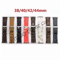 L Modedesigner IWatch -B￤nder 42mm 38 mm 40 mm 41 mm 44 mm 45 mm iwatch 2 3 4 5 6 7 8 B￤nder Lederband Armband Streifenbandband