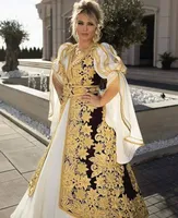 Formalne tradycyjne Kosowo i Albańskie Suknie Wieczorowe Koronki Aplikacja Długie Flarowane Rękawy Dwa Kawałki Prom Suknie Kobiety Party Nosić Vestidos Formaltes