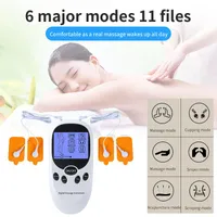Massage Gun 6 Modes Electrical Massager Digital Therapy Tens Machine For Body Back Neck Pain Relief Health Care Tools Message Relaxation