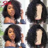 Lace Wigs Sleek BOB Brazilian Kinky Curly Font Blonde 613 Color Human Hair Straight Remy Line For Black Women
