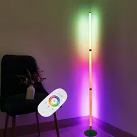 Lámpara de pie LED moderna Luces RGB Luces Colorido Dormitorio Comedor Atmósfera Iluminación 360 grados Club Casa Decoración interior Luz de pie
