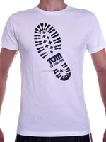 T-shirts Homme Homme T-shirt Tom of Finland Boot Print Weiß Tshirt Herren Fetisch Fetish Portofrei!