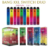 Bang XXL-Switch-Duo-Einweg-Zigaretten 2in1 2500 Puffs 7ml 1100mAh 6% Ölhülsen 8 Farben vs Randm Blende Air Bar Max Puff Plus Flow iJoy