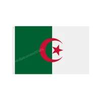 Algérie Flags Bannière National Polyester Flying 90 x 150cm 3 * 5ft Drapeau du monde entier dans le monde entier peut être personnalisé
