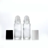 30ml 50ml Dicke Glasparfümölrolle auf Flaschenluxus mit großer Kunststoffwalzenkugel