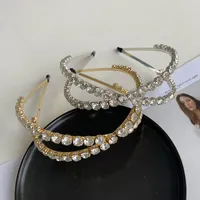 Barock rhinestone krona hårband huvudband för kvinnor flickor hår tillbehör