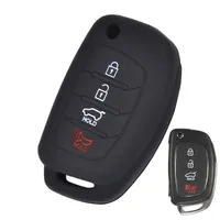 Silikon-Auto-Key-Hülle für Hyundai Creta Tucson Santa Fe Elantra Sonate I10 I20 I30 I40 I25 I25 IX35 Remote Shell Fob Cover Tasche
