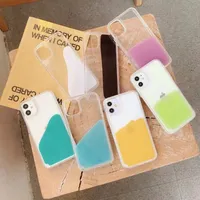 Mode Frauen Gelee Dynamische Flüssigkeit Quicksand Clear Phone Case Stabdy Für iPhone 12 Mini 11 Pro Max XR 6s 8 Plus SE