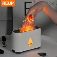 2021New flame ar humidificador de óleo essencial difusor aroma ultrassonic névoa fabricante de névoa sala de casa aromaterapia humidificador quarto