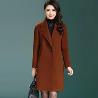 Women&#039;s Wool & Blends Coat Female Autumn Winter Coats 2021 Double-side Women Jacket Overcoat Chaquetas Para Mujer 928-67