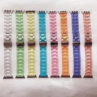 For Apple Watch Band Strap 38mm 40mm 42mm 44mm Resin Replacement Deluxe Clear Transparent 8 Colors a35