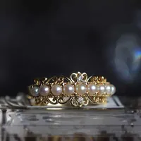 14k anillo de joyería de perlas puras de oro de 14k para las mujeres Bizuteria fina Bizuteria de la piedra de nacimiento Piedra preciosa Anillos de 14k Caja de anillo de perla natural de oro